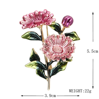 Alloy Flower Brooch Pin — Yaxa sancaqları
