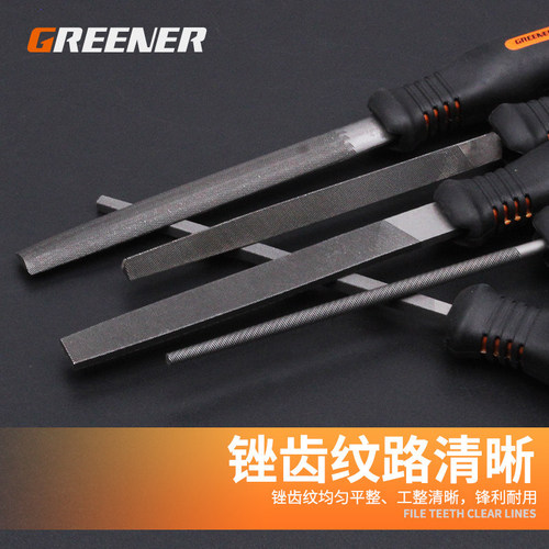 Green forest medium tooth file/wood woodworking metal grinding file flat file triangular semicircular diamond file file