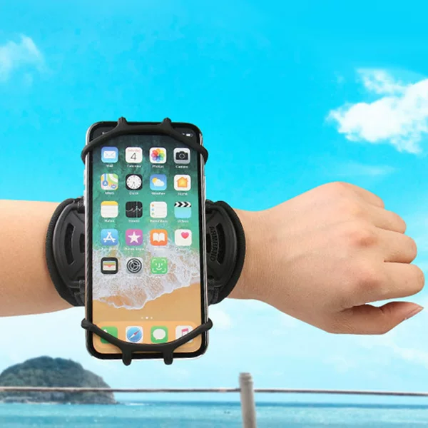 Outdoor riding equipment 360 degree rotatable sports arm strap wrist bag running rotating mobile phone case
