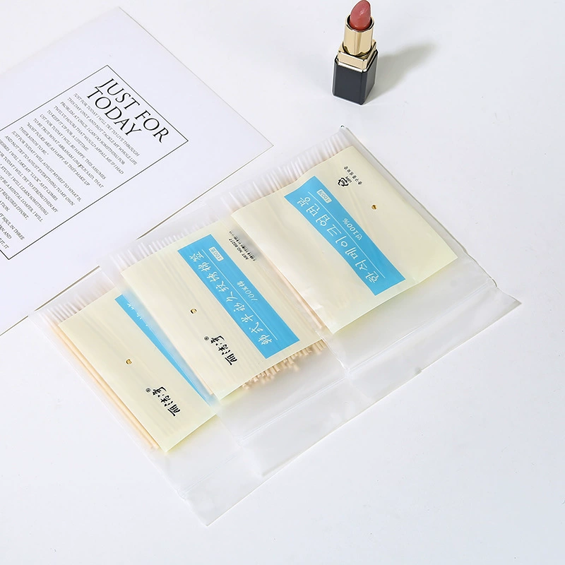 Татуировка с длинным острым носком, вышивка с острым носком, Корейская Полуперманентная пигментная подводка для глаз, очищающая от пыли, деревянный столб, ватный тампон с одной головкой