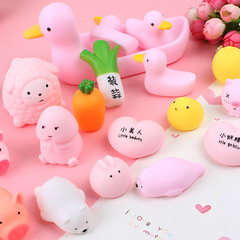 Cartoon pink piglet pinch and scream toy to vent pig, cute piglet pinch and scream toy to relieve stress and vent