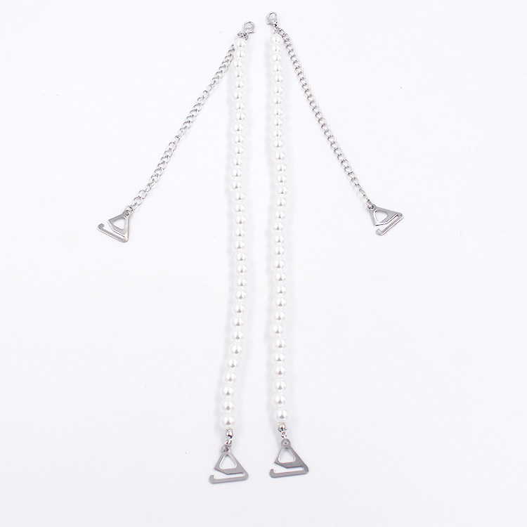 6mm8mm perla correa de hombro con cuentas correa de la ropa interior tubo superior con cuello fuera del hombro al por mayor