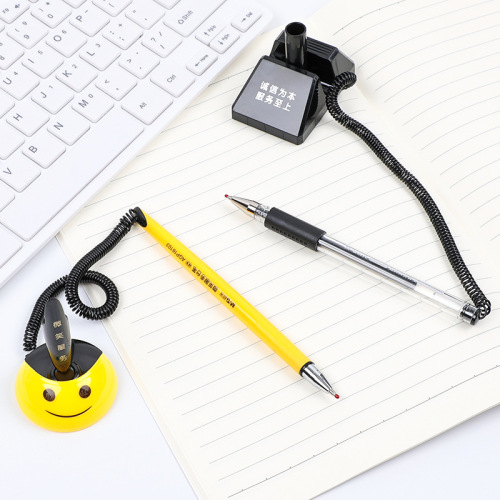 Office supplies bank desktop front desk fixed signature pen business desk pen bullet gel pen 0.5 black water pen