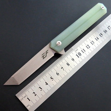 新款D2钢刀+ G10手柄滚珠轴承折叠刀户外狩猎野营水果刀EDC工具