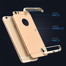 新款5/6/7三段式pc电镀苹果11手机壳 适用iphone14promax防摔壳13