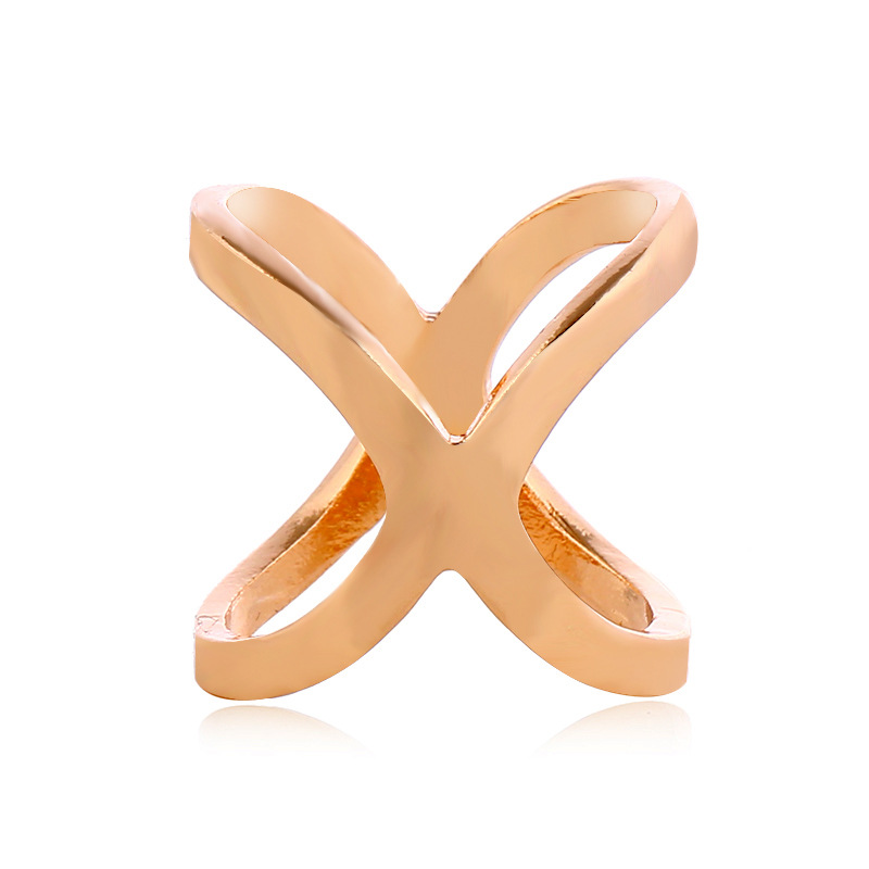 Transfronterizo europeo y americano nueva Cruz multiusos hueco simple bufanda de tres anillos hebilla en forma de X bufanda cuadrada bufanda chal hebilla