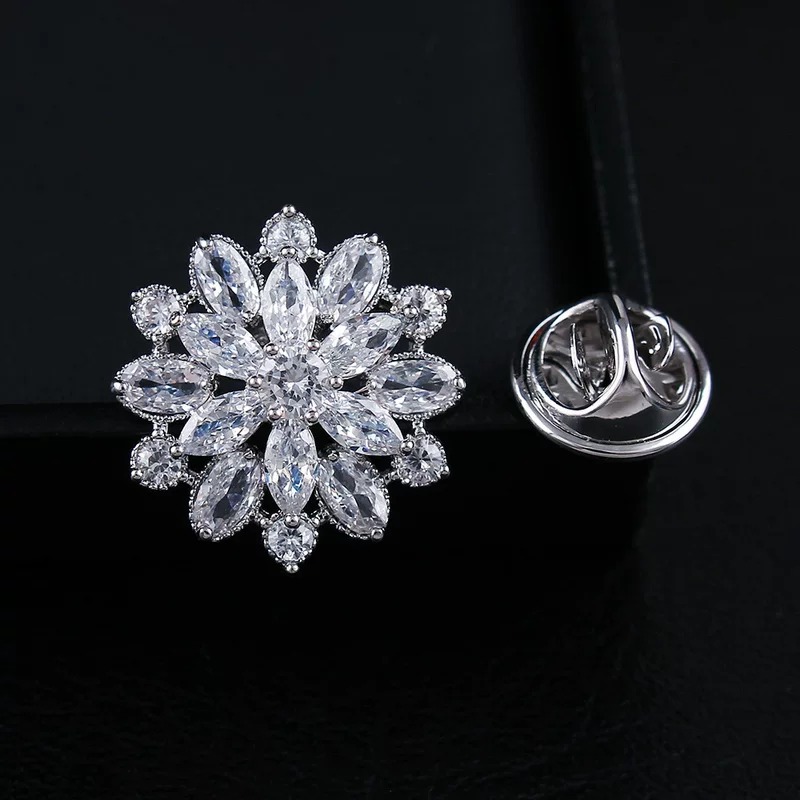 Brooch solar-powered, high-end protective underware with zircon, pin, micro incrustation