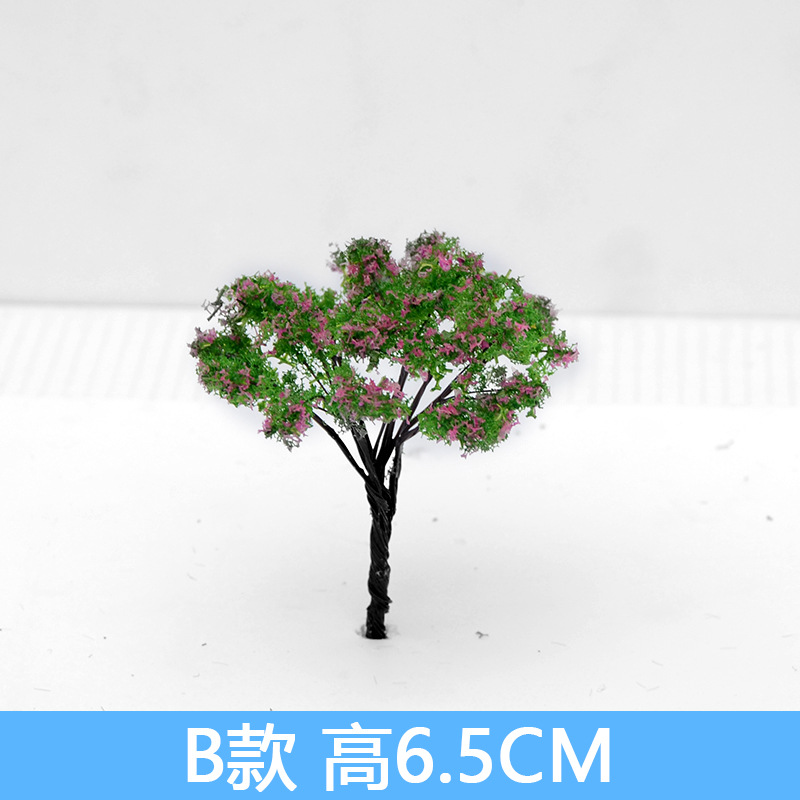 Edificio de mesa de arena modelo pequeño árbol mini alambre flor árbol micro simulación paisaje hecho a mano acabado árbol anillo arte paisajismo material