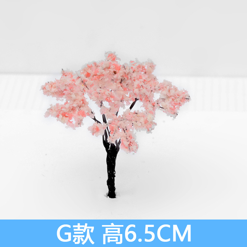 Edificio de mesa de arena modelo pequeño árbol mini alambre flor árbol micro simulación paisaje hecho a mano acabado árbol anillo arte paisajismo material