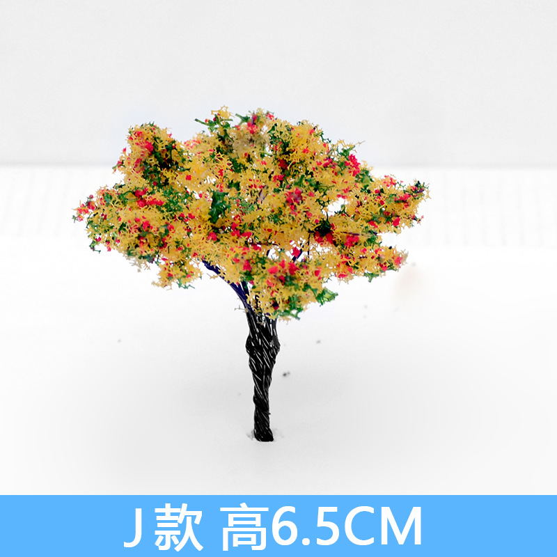 Edificio de mesa de arena modelo pequeño árbol mini alambre flor árbol micro simulación paisaje hecho a mano acabado árbol anillo arte paisajismo material