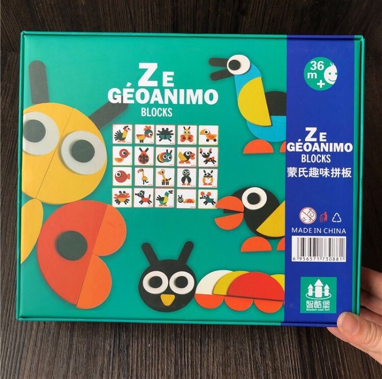 Montessori divertido rompecabezas animal ZKB02 educación temprana rompecabezas inteligencia rompecabezas de juguete para niños