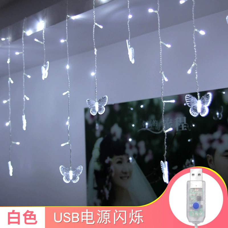 Светодиодная занавеска-бабочка LED (Home Instyle) USB, 1–3 м, пульт/варианты цветовой смены