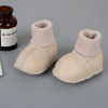 Demi-season children's fleece footwear for early age, soft sole