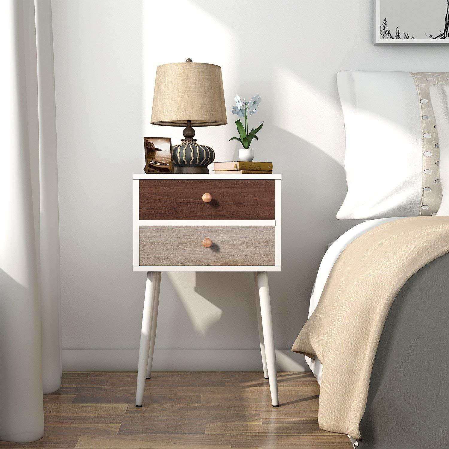 Simple mesita de noche dormitorio pequeño Gabinete moda mesita de noche armario Fuente de la fábrica