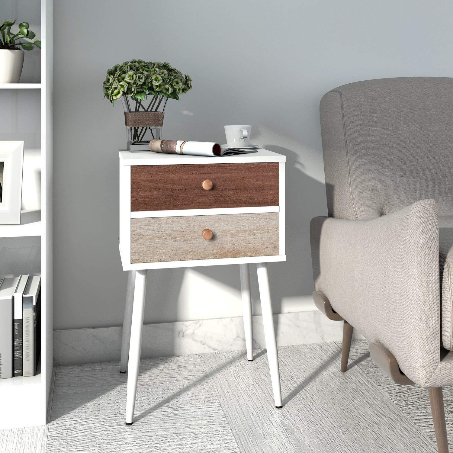 Simple mesita de noche dormitorio pequeño Gabinete moda mesita de noche armario Fuente de la fábrica