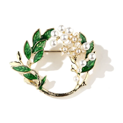 Lanhao Korean Style Fashion Simple Drop Oil Enamel Alloy Gardenia Flower brooch Pin Women's Pin Accessories brooch (Yaxa sancaqları) - xz4913-gardenia-brooch