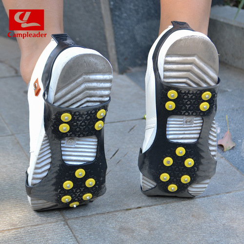 Outdoor 10-tooth simple crampons for snow anti-slip shoe covers for skiing on ice and snow road wear-resistant ten-tooth crampons