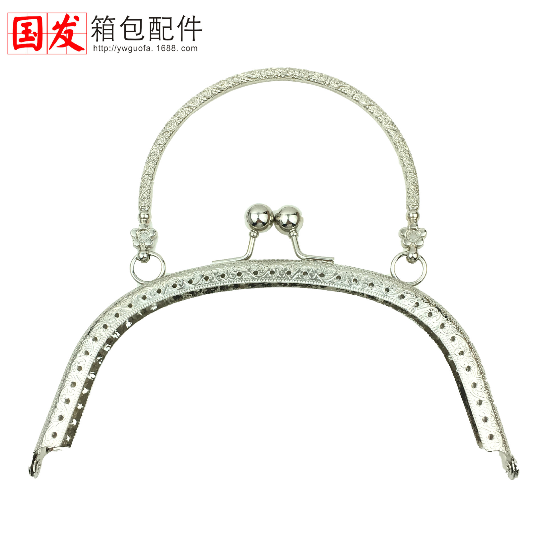 16.5CM arco relieve S patrón de mano oro portátil oro accesorios de bolsa diy