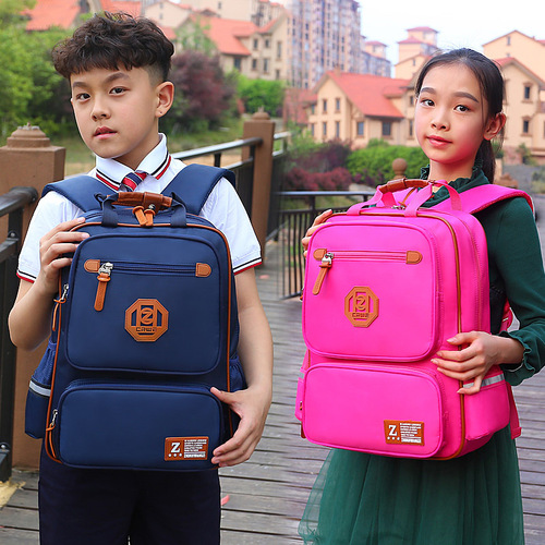British style schoolbags for primary school students 6-12 years old children's schoolbags to reduce the burden and backpack training institutions logo