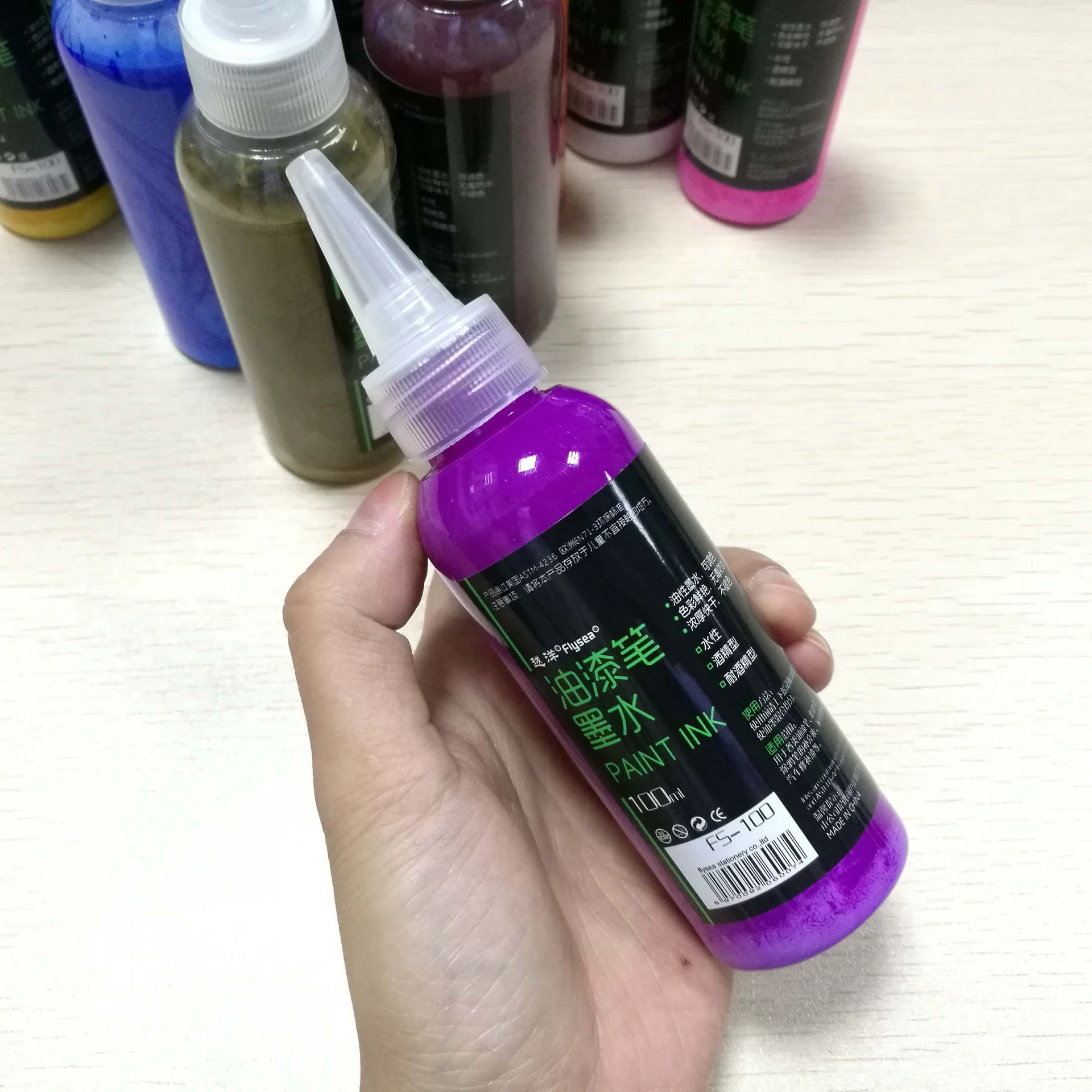 越洋 Кисть, чернила, 12 цветов, 100г