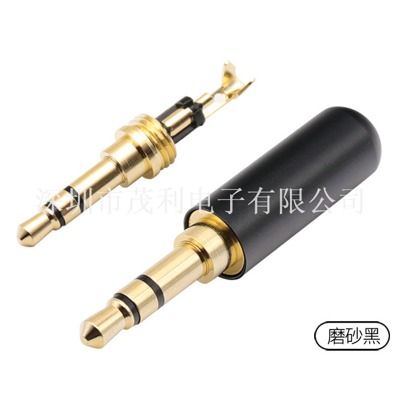 3.5mm Plug Soldering Mobile Phone Earphone Aux Cable Stereo Three-Section 3.5mm Audio Cable with Clip Stereo Three-Section