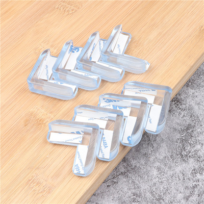 婴儿童自粘桌角贴包角安全防撞角保护套宝宝加厚透明硅胶塑料角|ms