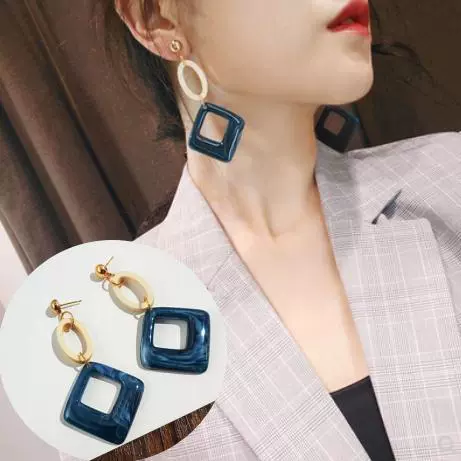 B418韩国新款复古系气质耳钉 欧美夸张时尚潮流百搭耳环 耳饰饰品