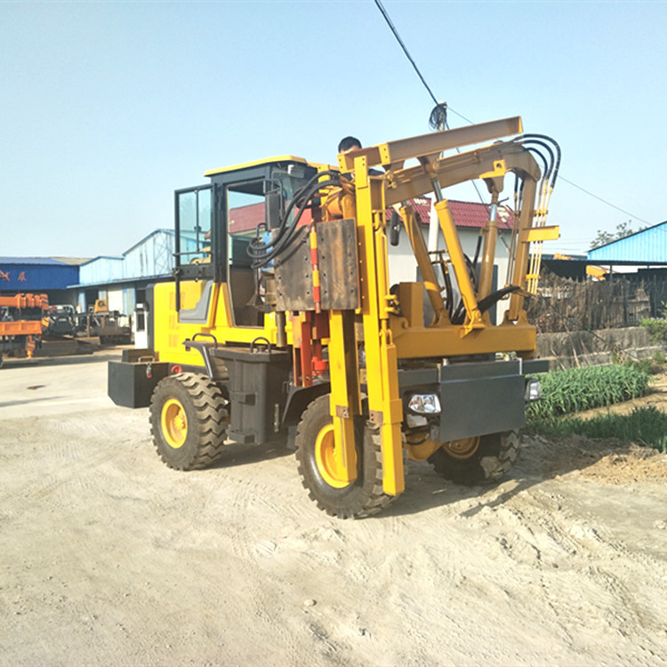 高速护栏打桩机 护栏液压打桩机 高原公路护栏打桩钻孔一体机厂家