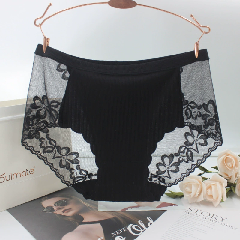 维密姑娘 Summer sexy pants, underwear, mid rise, plus size