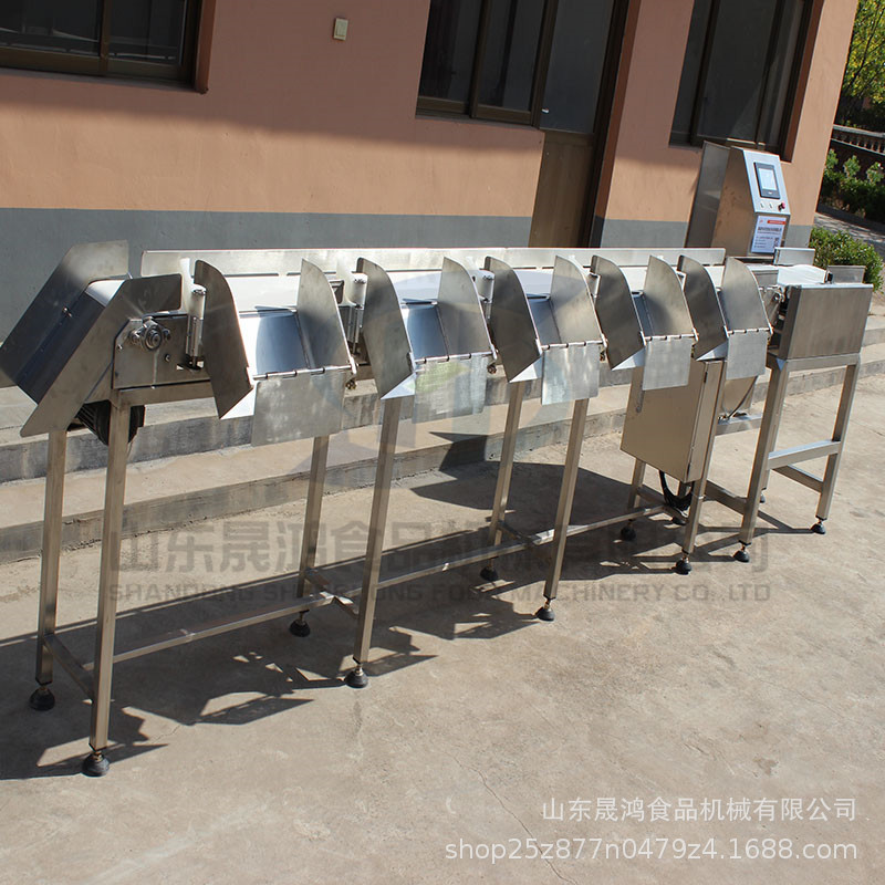 鸡爪重量分拣机 定量称重机 重量分选机