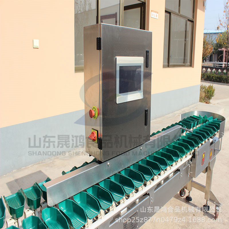 海鲜在线重量选别机 重量分选机 多级精准重量分拣机厂家设备