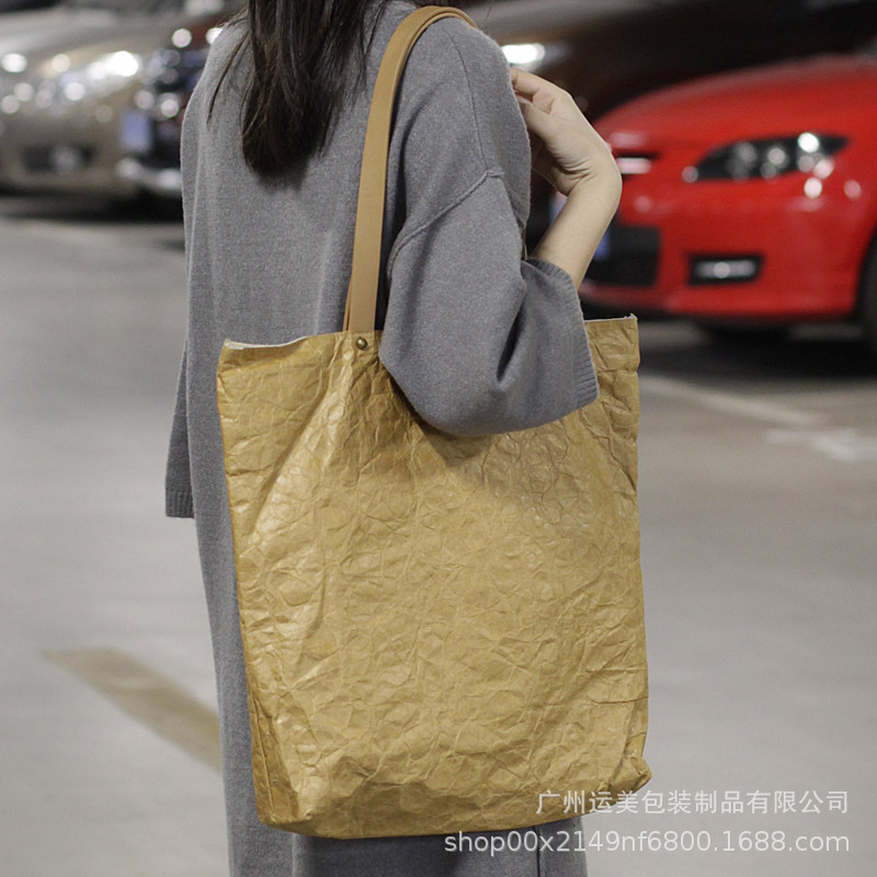广州厂家直接制作新款杜邦纸单肩包手提袋时尚购物袋