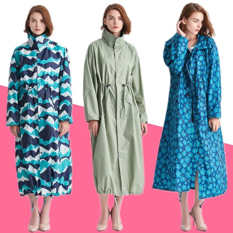 chic Coat Women's Mid-Length Korean Style Spring and Autumn 2018 New Coat Autumn Women's Outerwear Raincoat Poncho