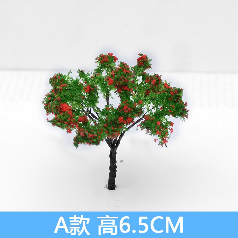 Edificio de mesa de arena modelo pequeño árbol mini alambre flor árbol micro simulación paisaje hecho a mano acabado árbol anillo arte paisajismo material