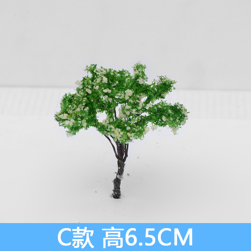 Edificio de mesa de arena modelo pequeño árbol mini alambre flor árbol micro simulación paisaje hecho a mano acabado árbol anillo arte paisajismo material