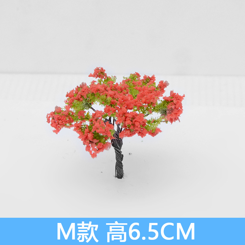 Edificio de mesa de arena modelo pequeño árbol mini alambre flor árbol micro simulación paisaje hecho a mano acabado árbol anillo arte paisajismo material