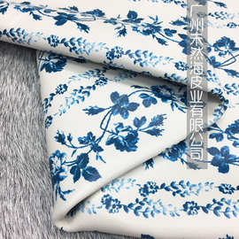 绵羊皮青花瓷3D打印鞋面箱包用整张头层真皮混种羊