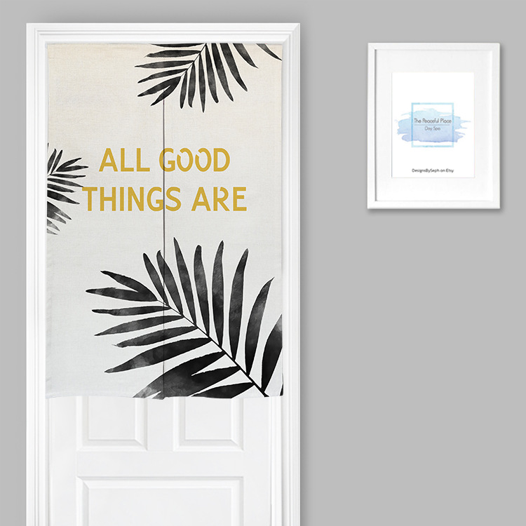 Scandinavian Ins Fabric Door Curtain Bedroom Kitchen Curtain Partition Curtain Bathroom Feng Shui Door Curtain Kitchen Half Curtain Dropshipping