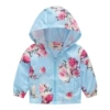3001-27 Light blue background flowers