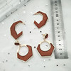 Design brand wooden earrings, Korean style, European style