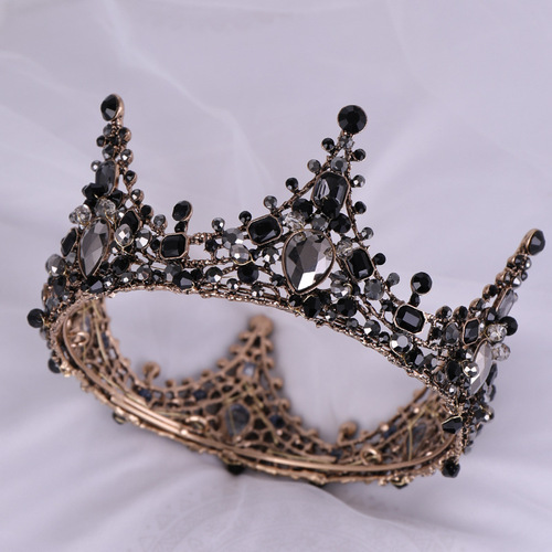 Tuan Ming Crown Hot Selling Baroque Retro Full Circle Crown Birthday Cake Crown Princess Performance Tiara Wholesale