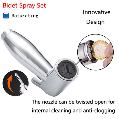 Cross border Bidet Spray gun suit Plastic ABS electroplate closestool partner Irrigator Detachable Bidet Nozzle