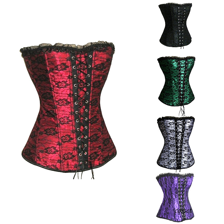 European and American Palace Corset Lace Tummy Control Corset Corset Women's Corset Shaping Top Retro Shapewear