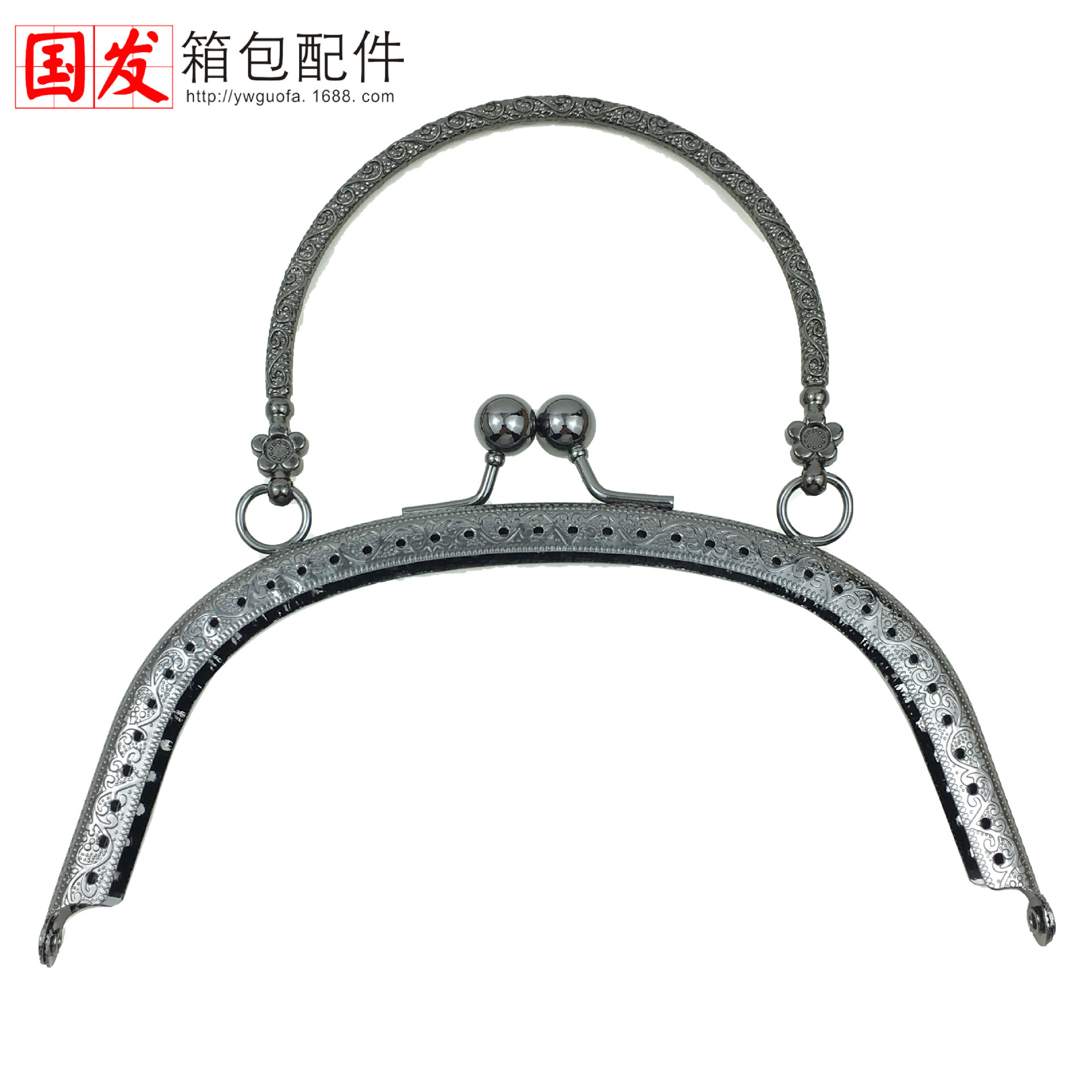 16.5CM arco relieve S patrón de mano oro portátil oro accesorios de bolsa diy