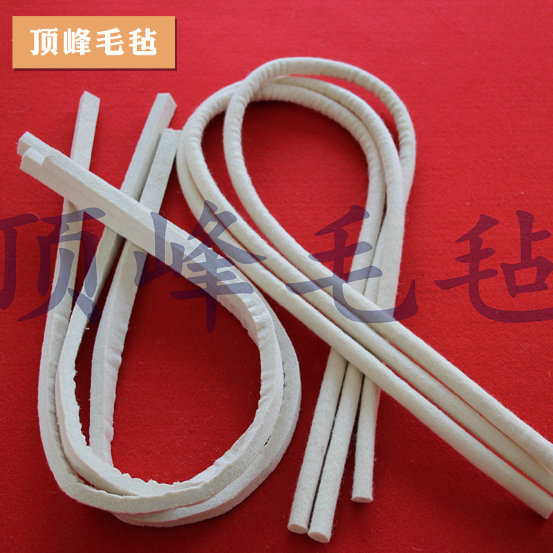 毛毡绳厂家批发制定工业耐磨导油毛毡绳吸油防滑绳手工防滑耐磨