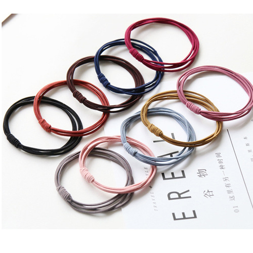 New Korean-style four-in-one popular high-elastic hair tie durable basic hair tie simple headband hair accessory