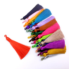 DIY Short Pendant Earrings, Flowing Tassels, Smooth Polyester Threads, Exquisite 10cm Length Tassel Decorative Drops
