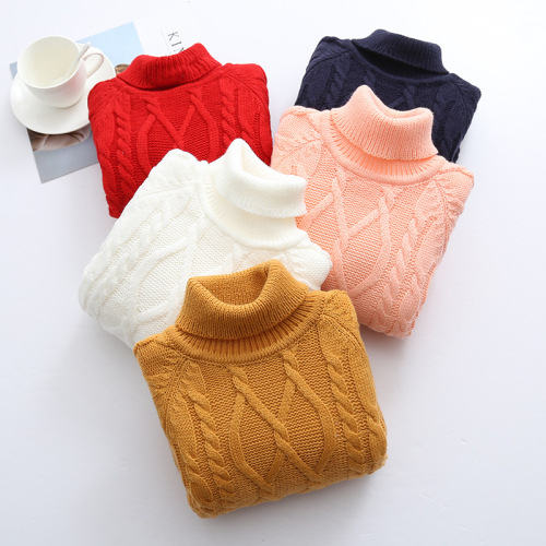 Children's Sweater 2025 Autumn/Winter New Kids' Clothing Fleece Lined Thickened Unisex Baby Hooded Knit Shirt Factory Wholesale