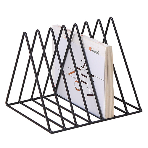 Wholesale Nordic Iron Simple Small Bookshelf Desktop Office File Rack Study Bedside Table Mini Storage Rack