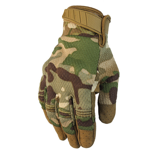 Cross-border outdoor special forces camouflage breathable tactical gloves protective lightweight riding motorcycle gloves touch screen full finger